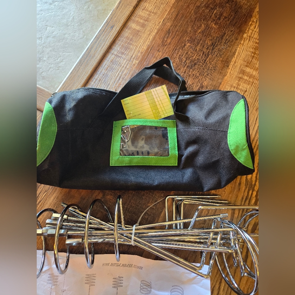 Wine bottle and glass holders